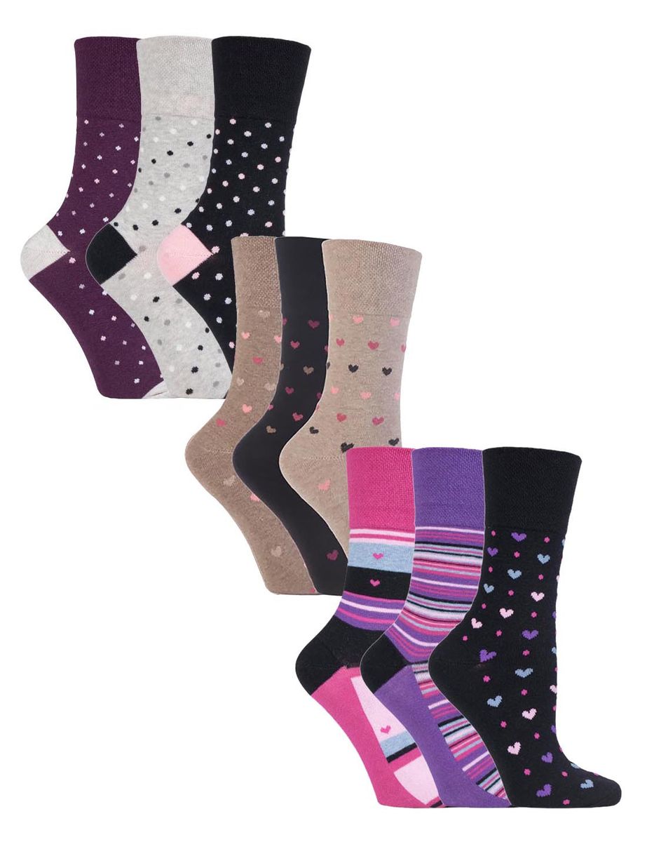 Nicht einschneidende gemusterte Baumwollsocken