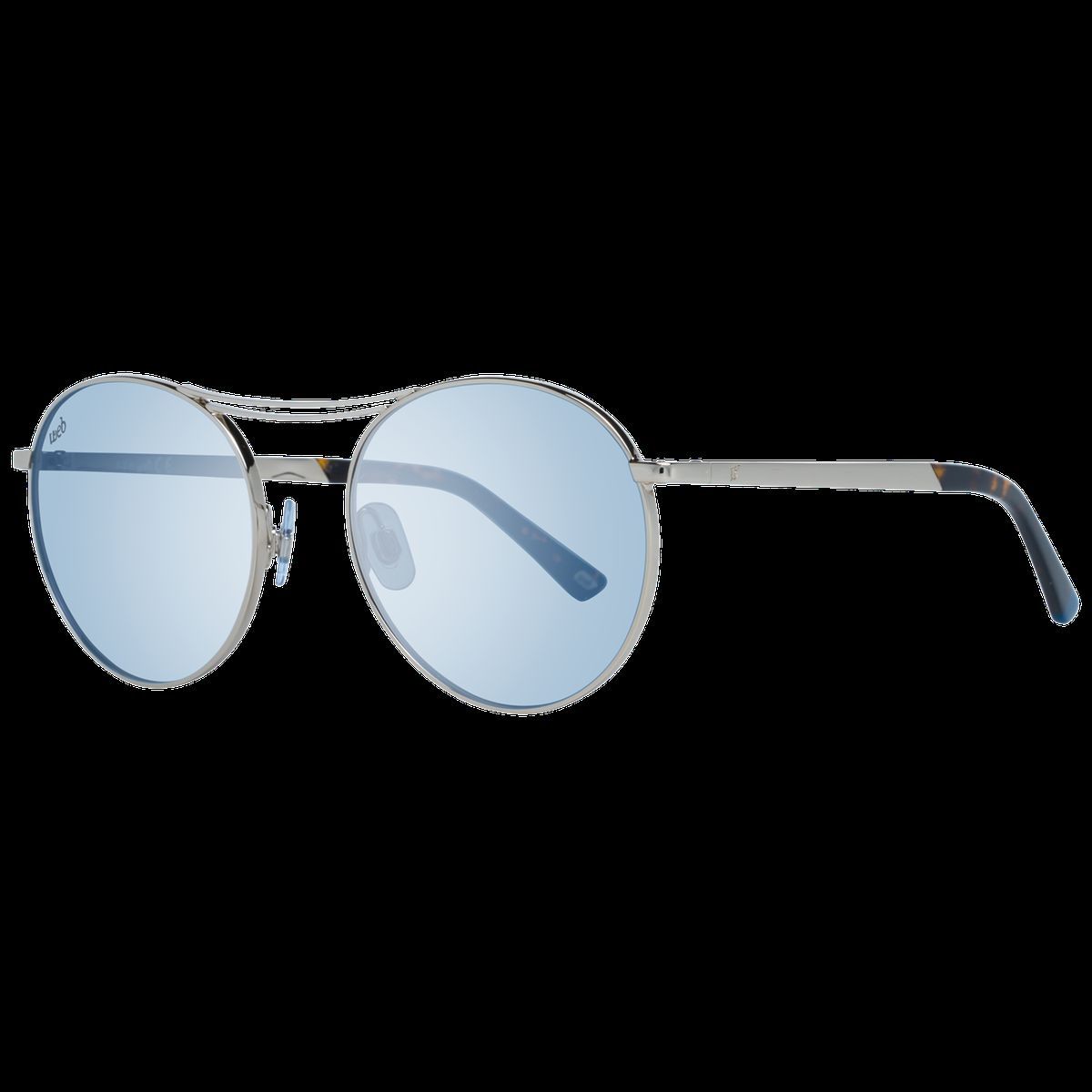 Runde Doppelsteg-Sonnenbrille mit Verspiegelung