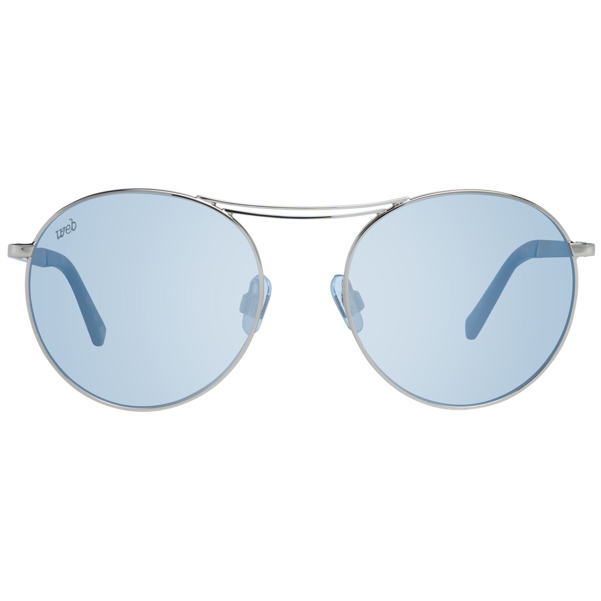 Runde Doppelsteg-Sonnenbrille mit Verspiegelung