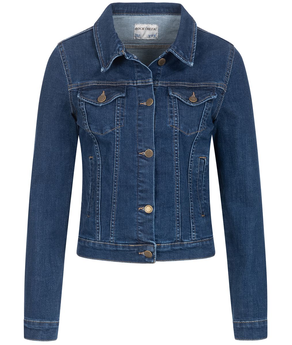Klassische Jeansjacke mit geradem Schnitt