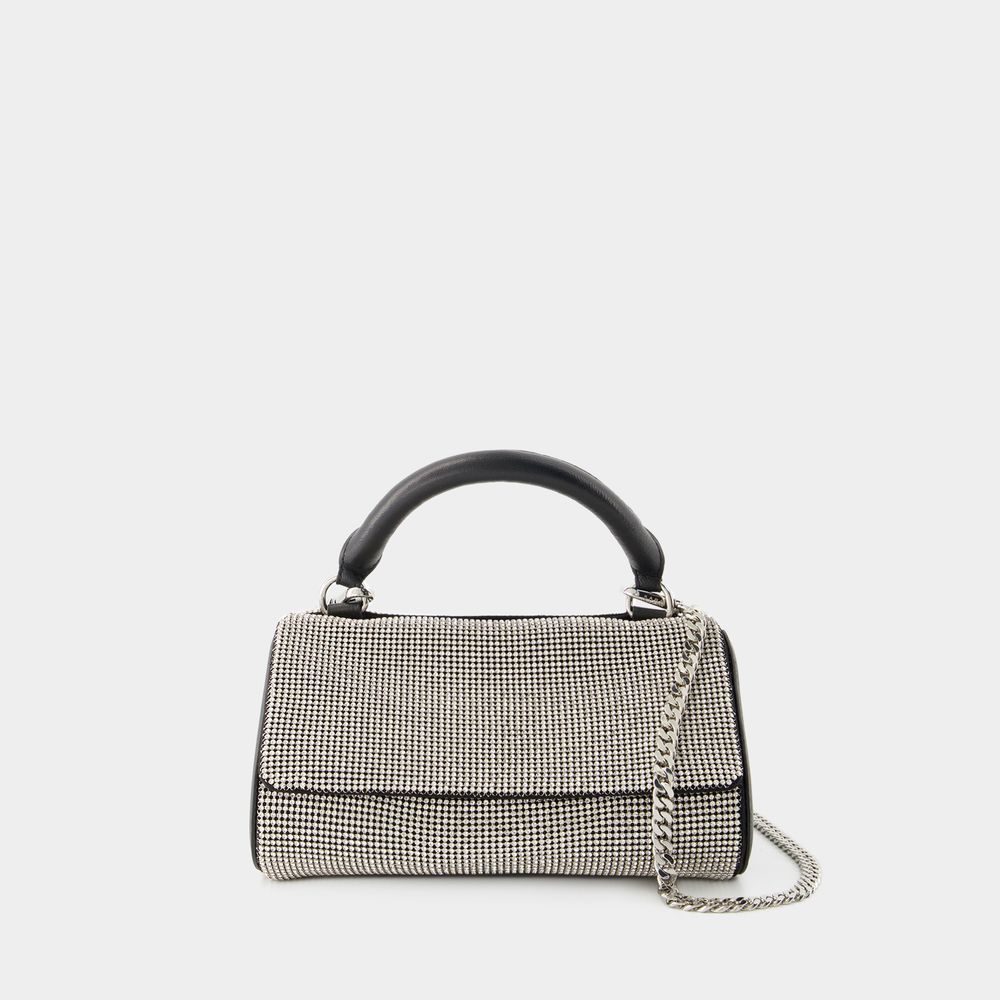 Herzförmige Henkeltasche mit Strass-Netz