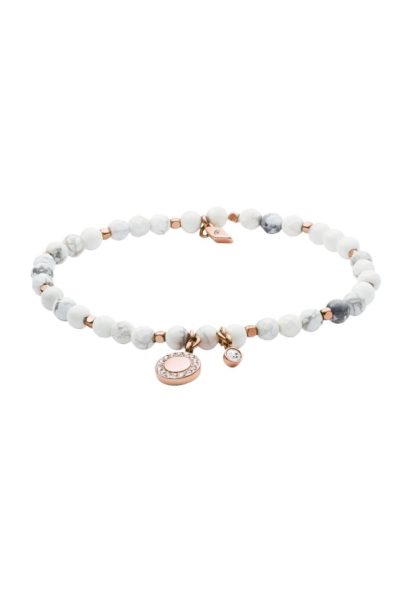 Facettiertes Howlith-Perlen-Armband