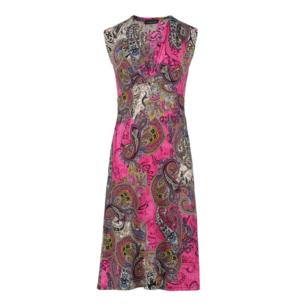 Paisley-Print Kleid in Empire-Linie