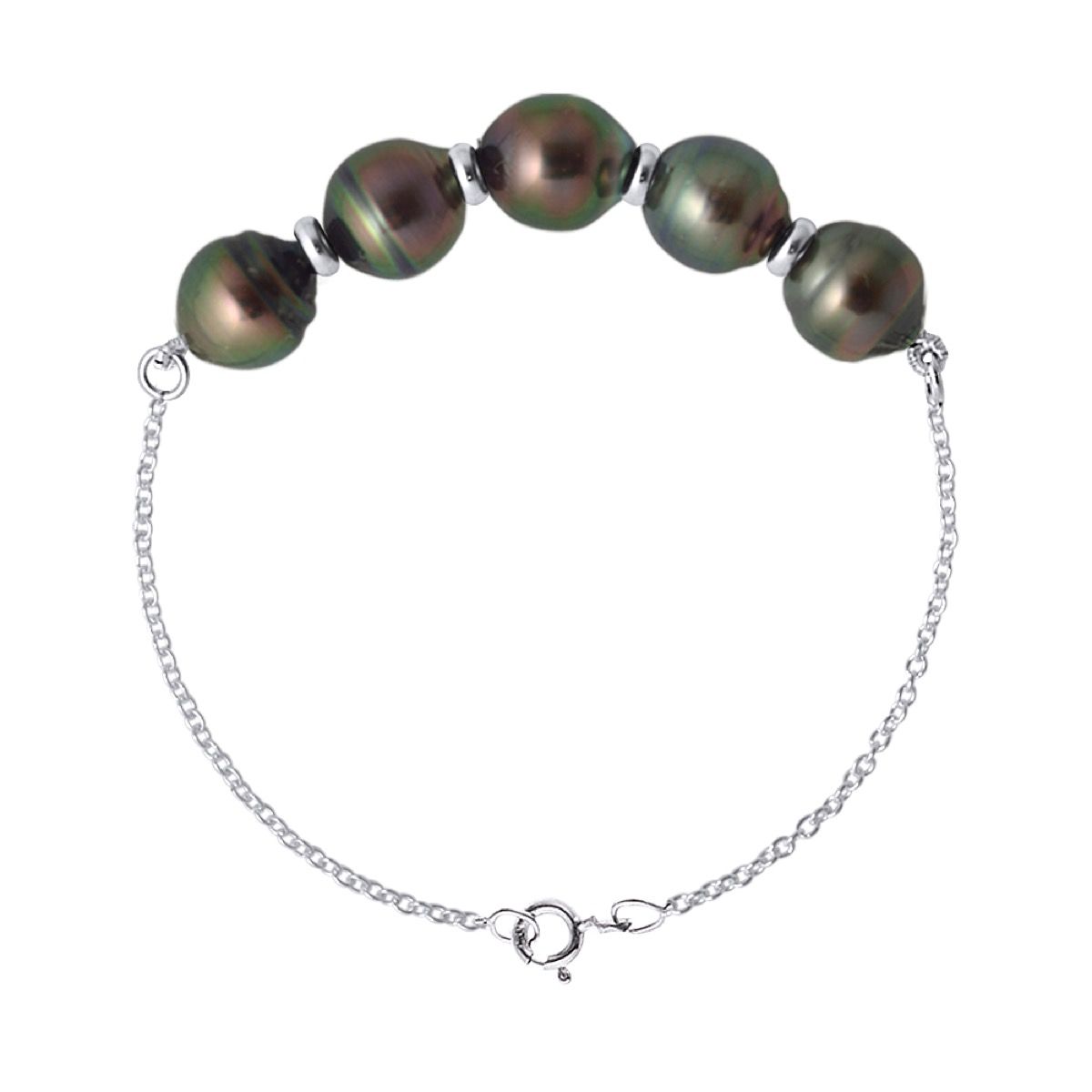 Tahiti-Perlenarmband aus Weißgold