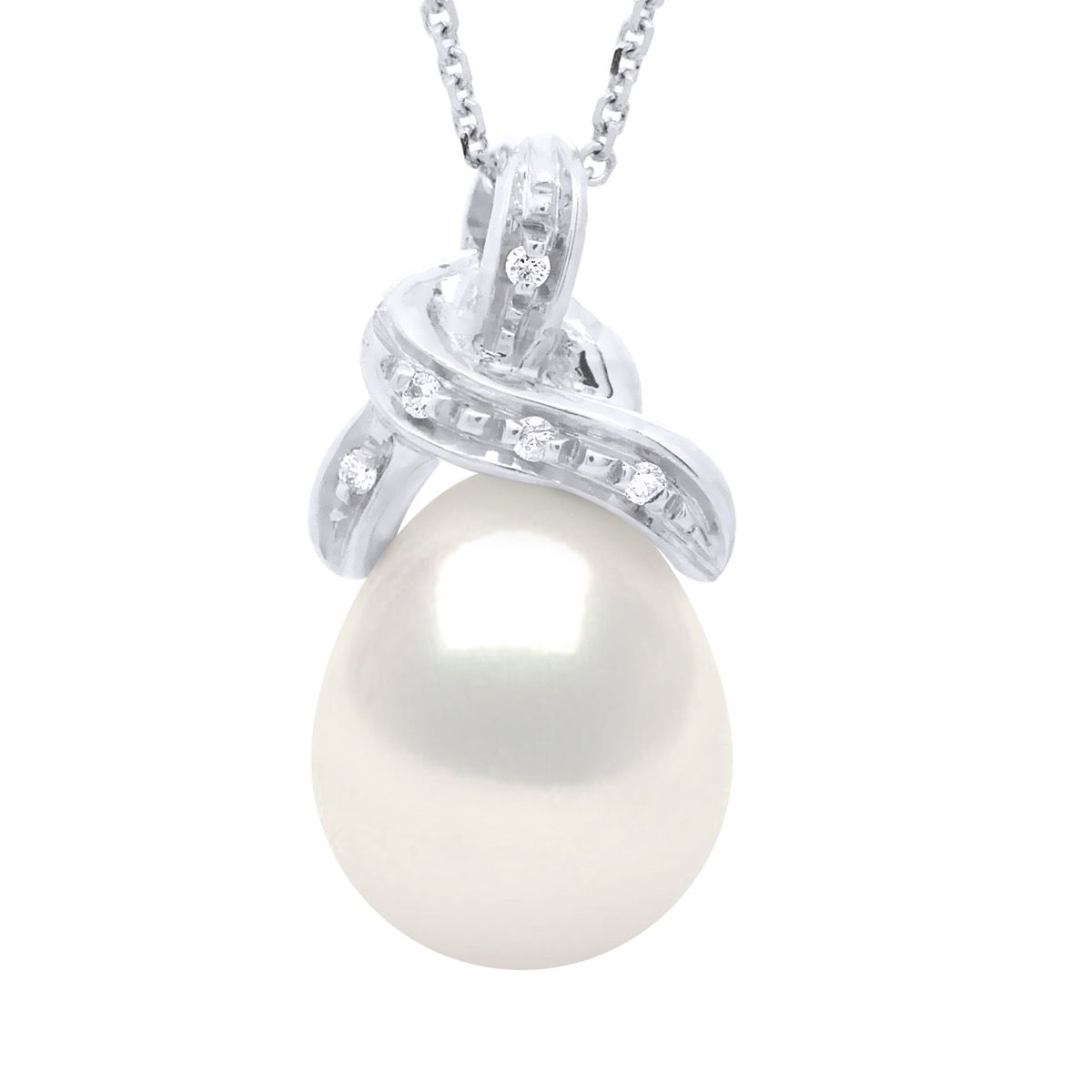 Perlen- und Diamantknoten-Halskette