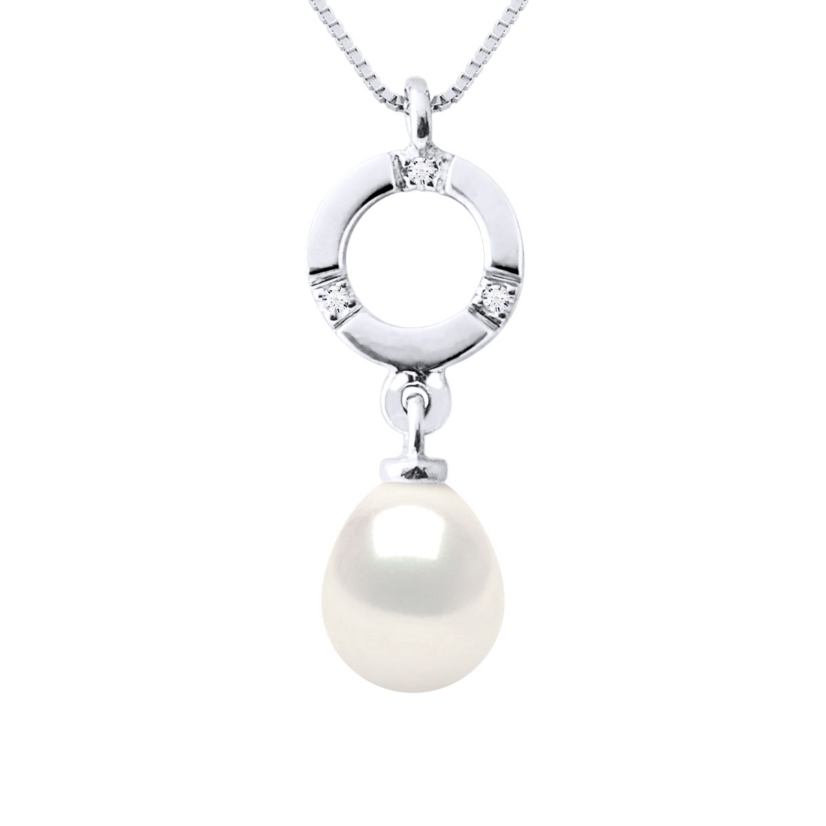 Anhänger mit Diamanten und Perle