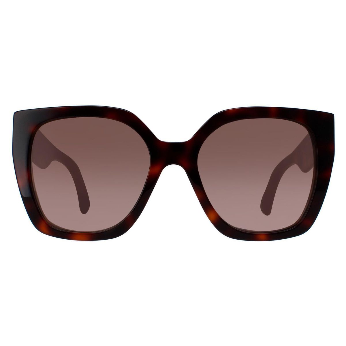 Quadratische Sonnenbrille in Havanna-Optik