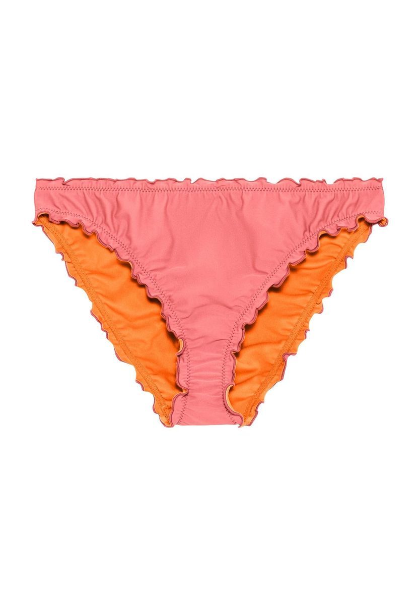 Klassische Bikinihose mit Wellensaum