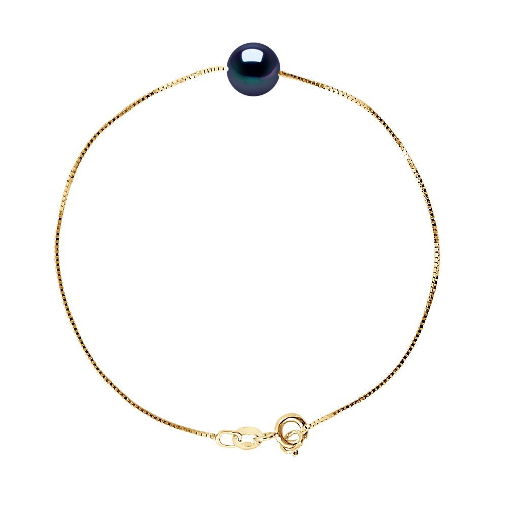 Armband mit schwarzer Süßwasserperle