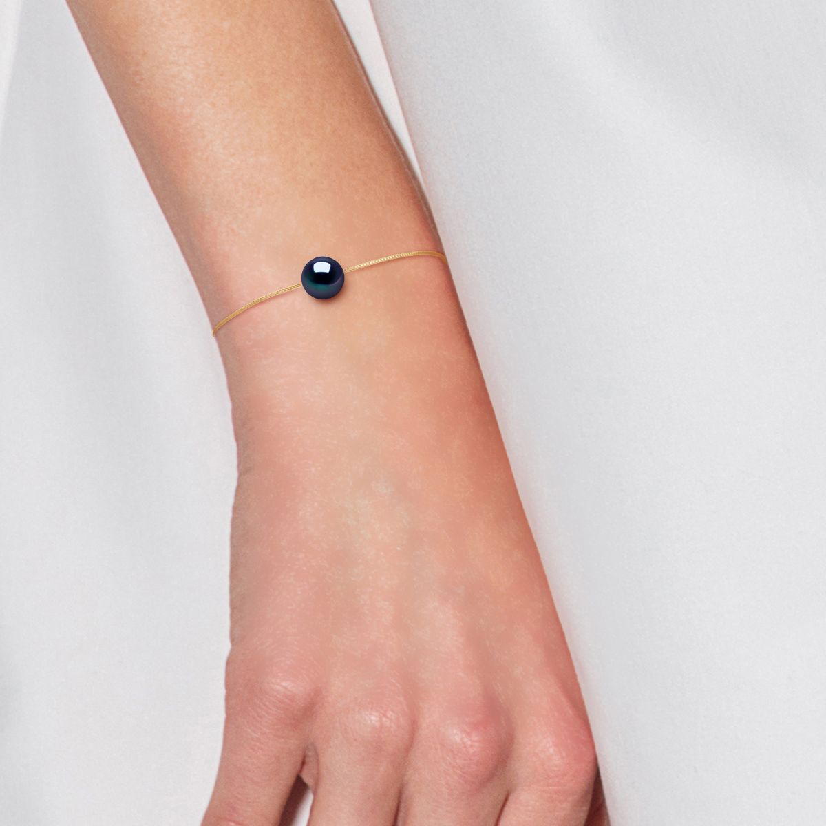 Armband mit schwarzer Süßwasserperle