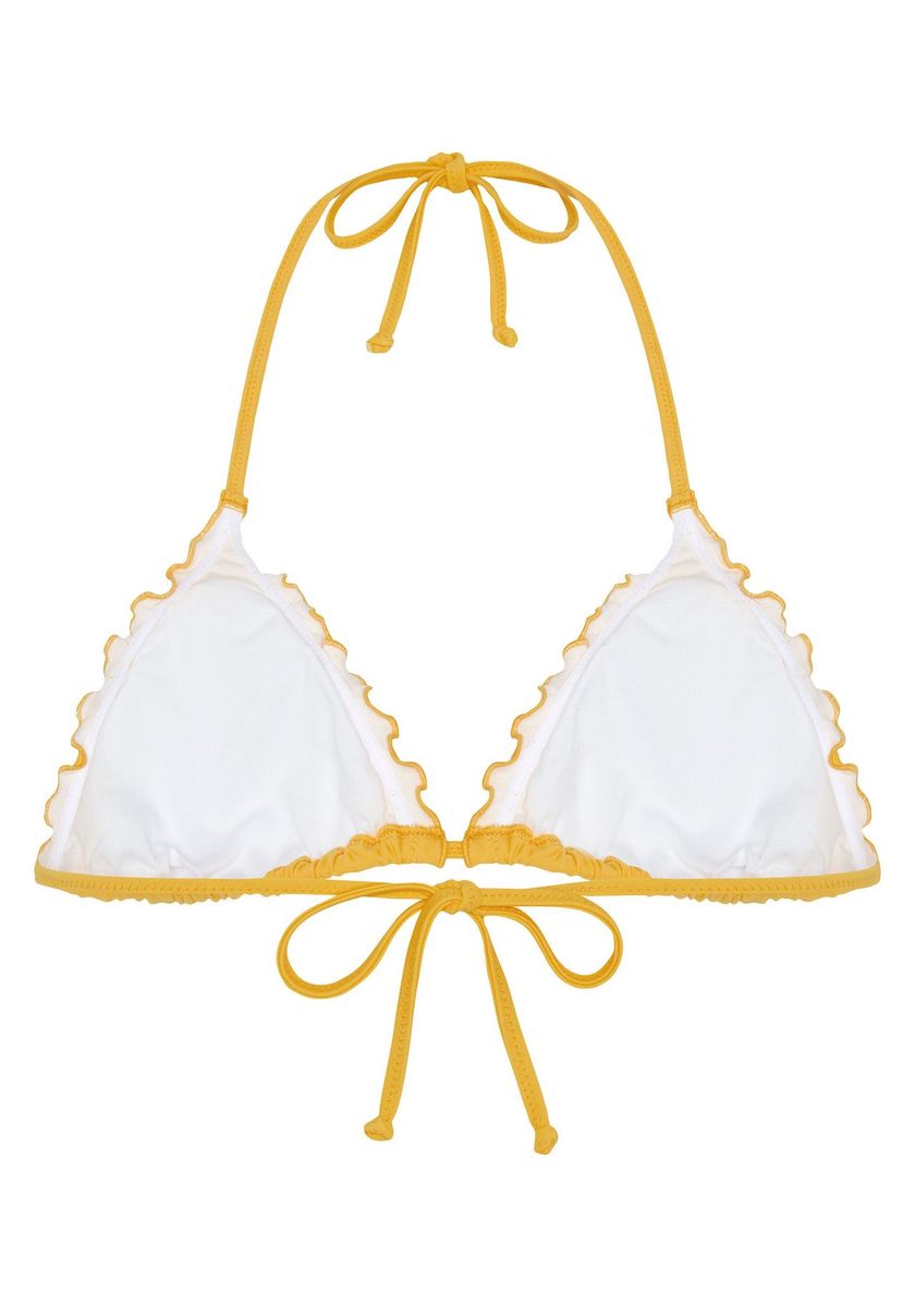 Triangel-Bikini-Oberteil mit Rüschenkanten