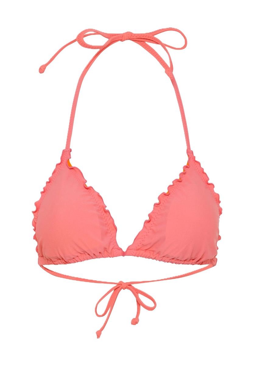 Triangel-Bikini-Top mit Rüschenkanten