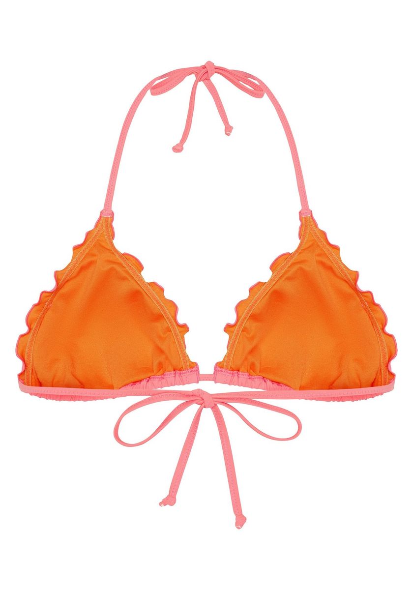 Triangel-Bikini-Top mit Rüschenkanten