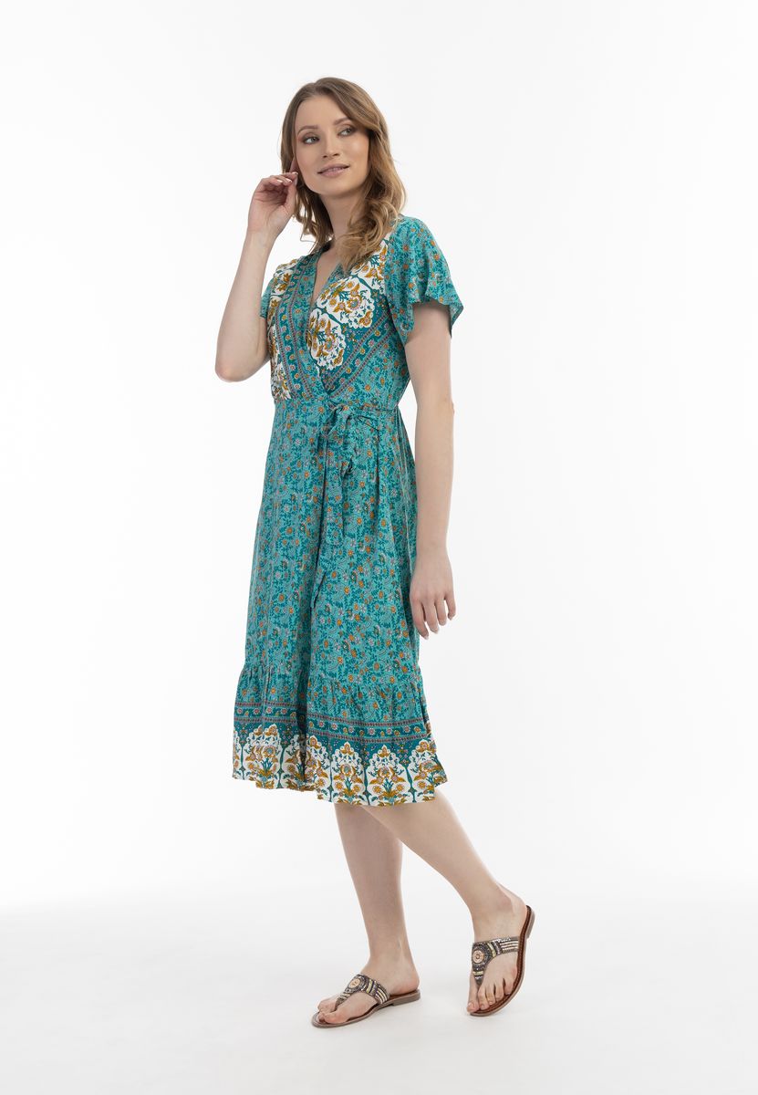Boho-Wickelkleid mit Blumenmuster