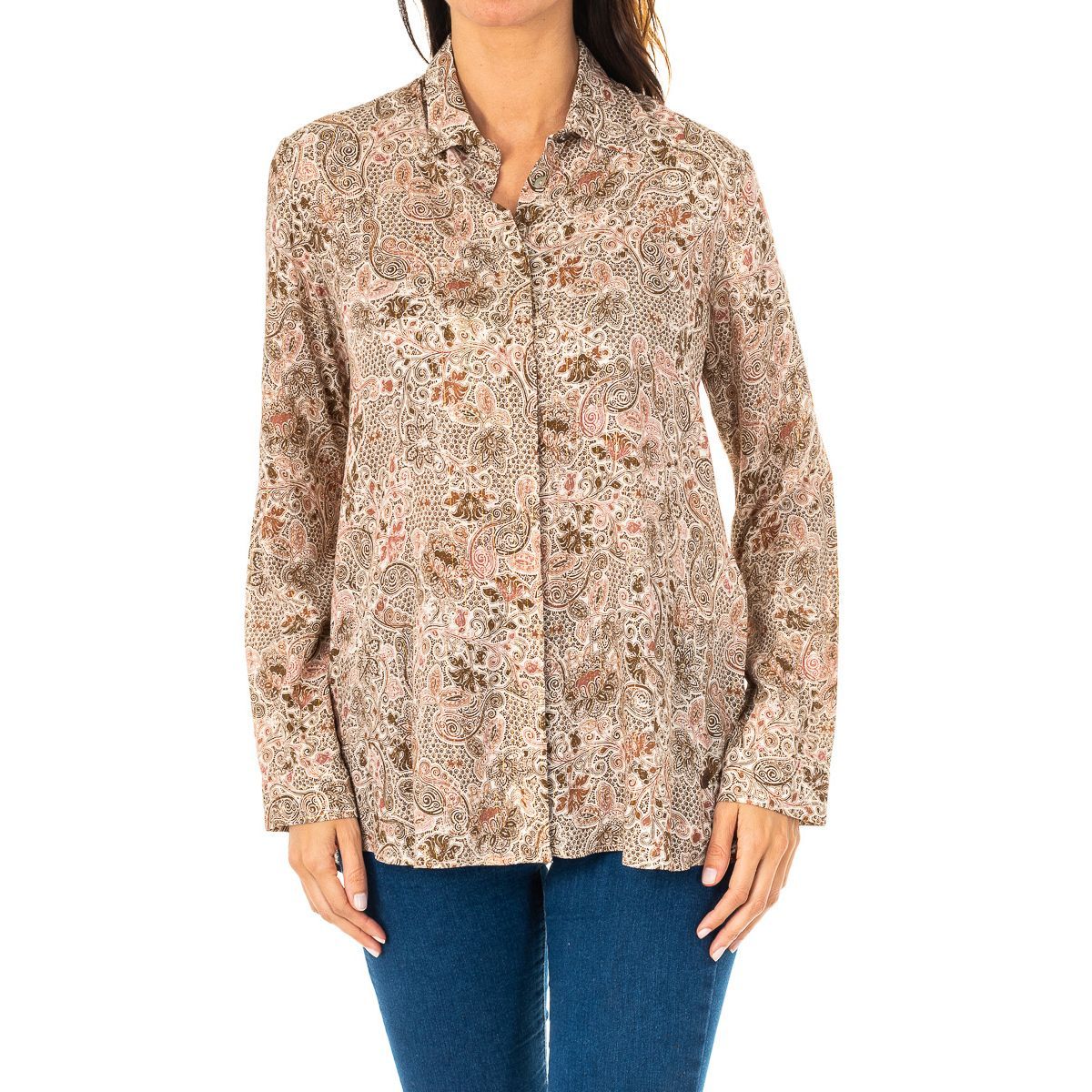 Langarmshirt mit Paisley-Muster