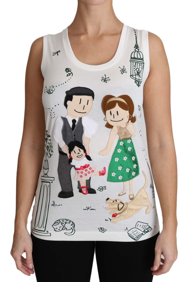 Ärmelloses Tanktop mit Familien-Patchwork