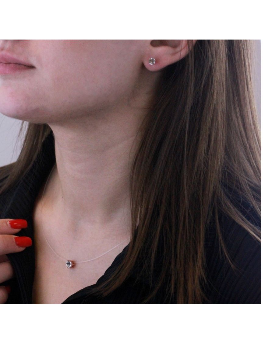 Minimalistisches Kristall-Schmuckset mit Schwebeeffekt