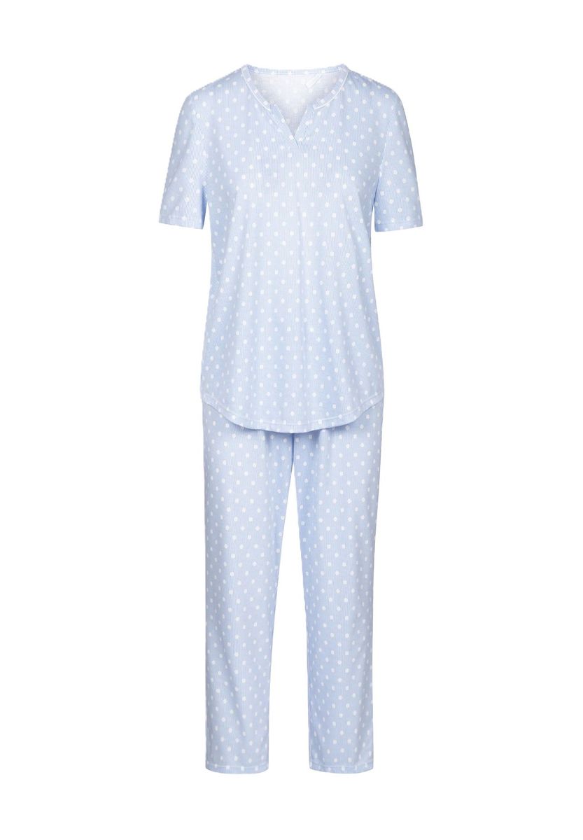 Gepunktetes Capri-Pyjama-Set