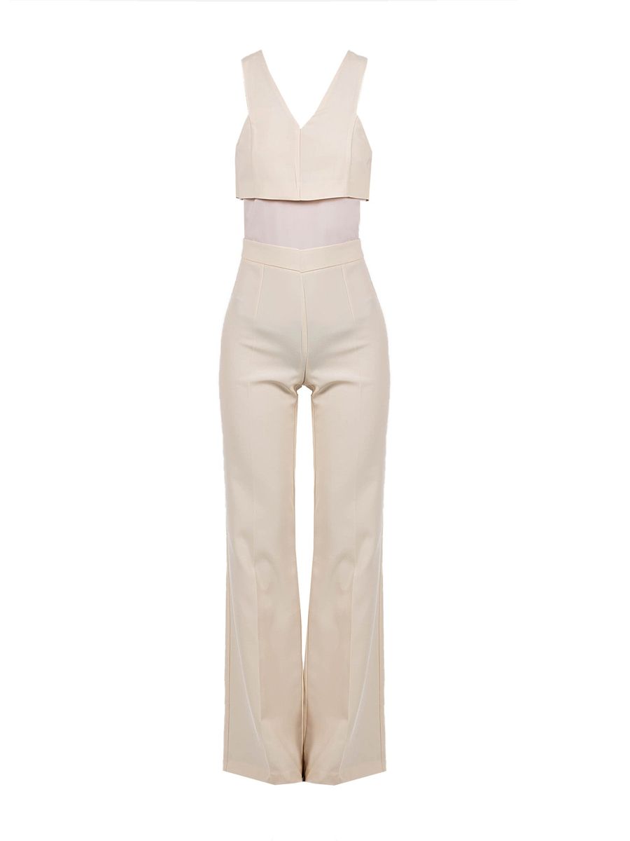 Eleganter Jumpsuit mit Mesheinsatz