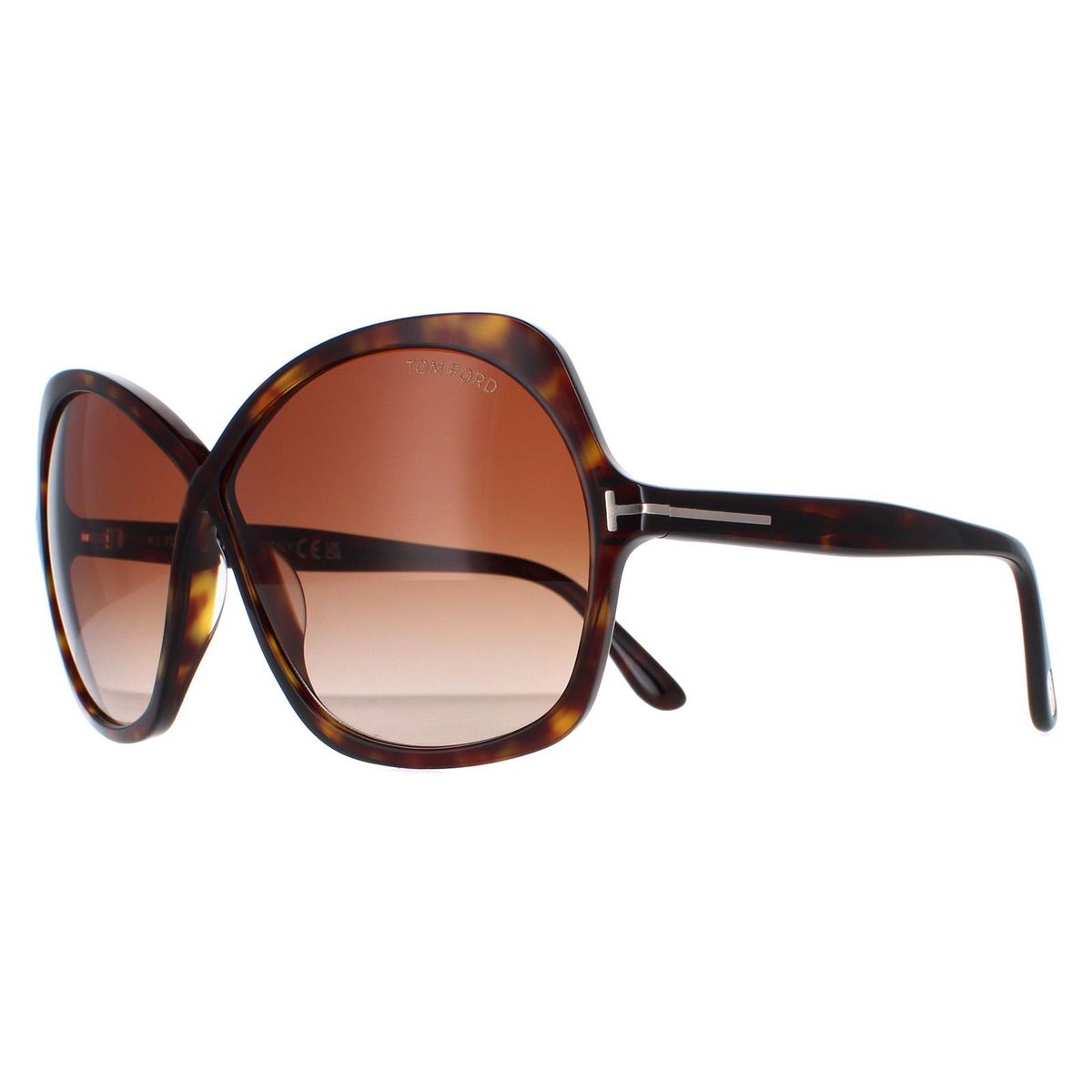 Übergroße Schmetterlings-Sonnenbrille mit Farbverlauf
