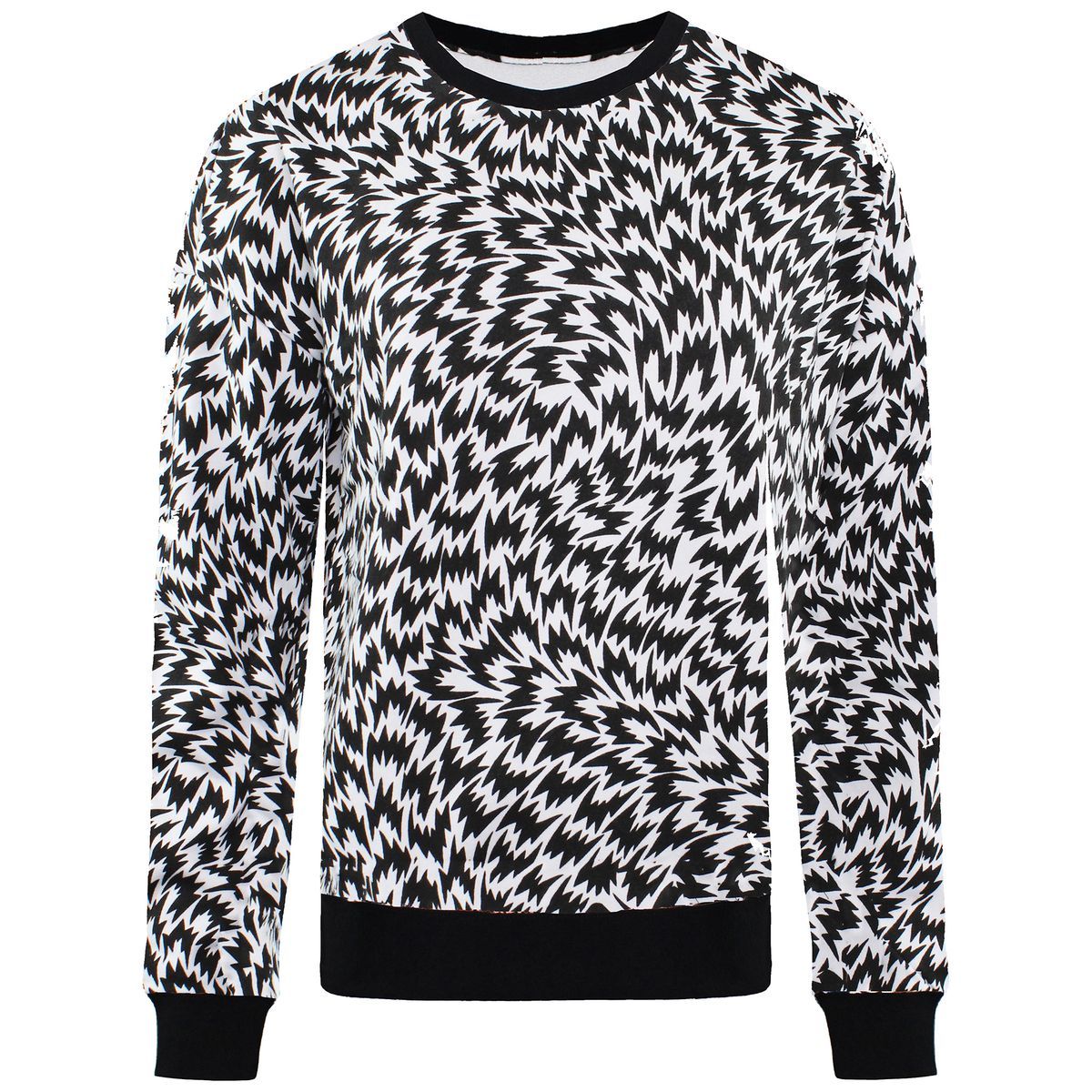Sweatshirt mit grafischem Zickzack-Muster