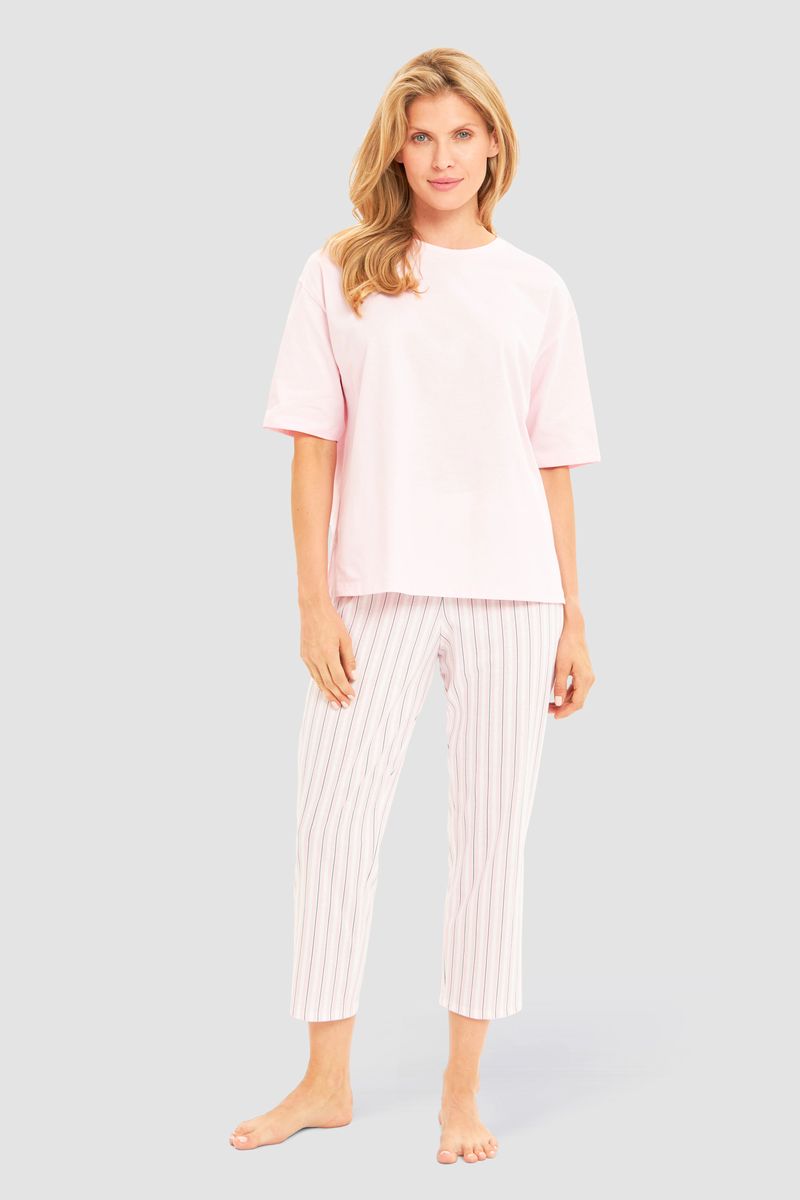 Locker sitzendes Baumwoll-Loungewear-Oberteil