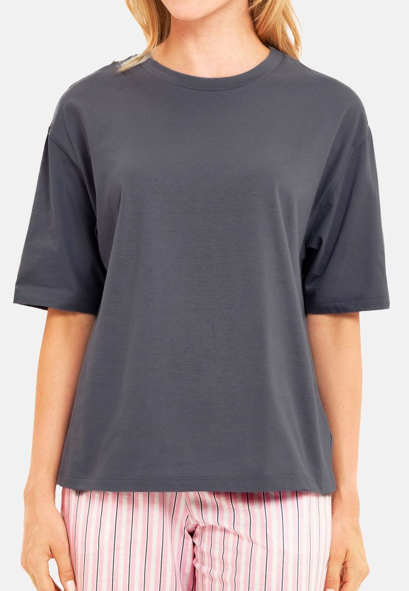 Lässiges Loungewear-T-Shirt aus Baumwolle