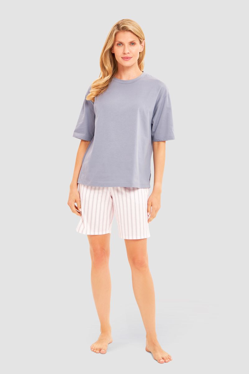 Lässiges Loungewear-T-Shirt aus Baumwolle
