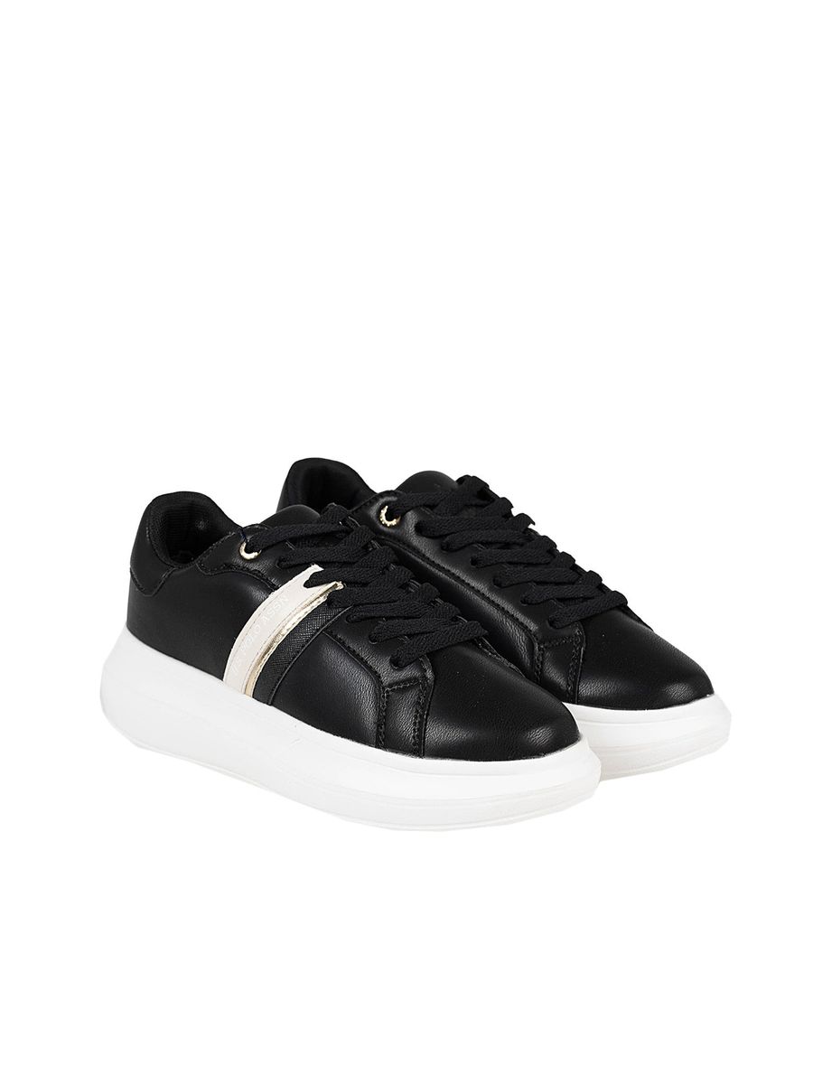 Chunky Plateau-Sneaker mit Metallic-Detail