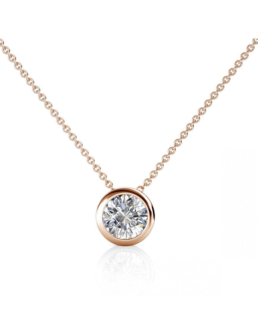 Eleganter Roségold Kristall Anhänger