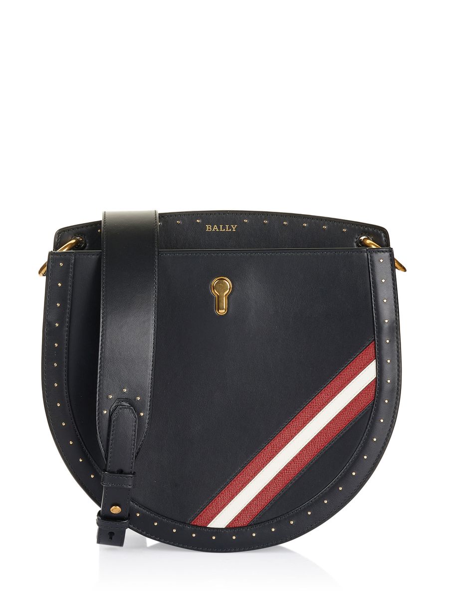 Leder-Saddle-Bag mit ikonischem Streifen