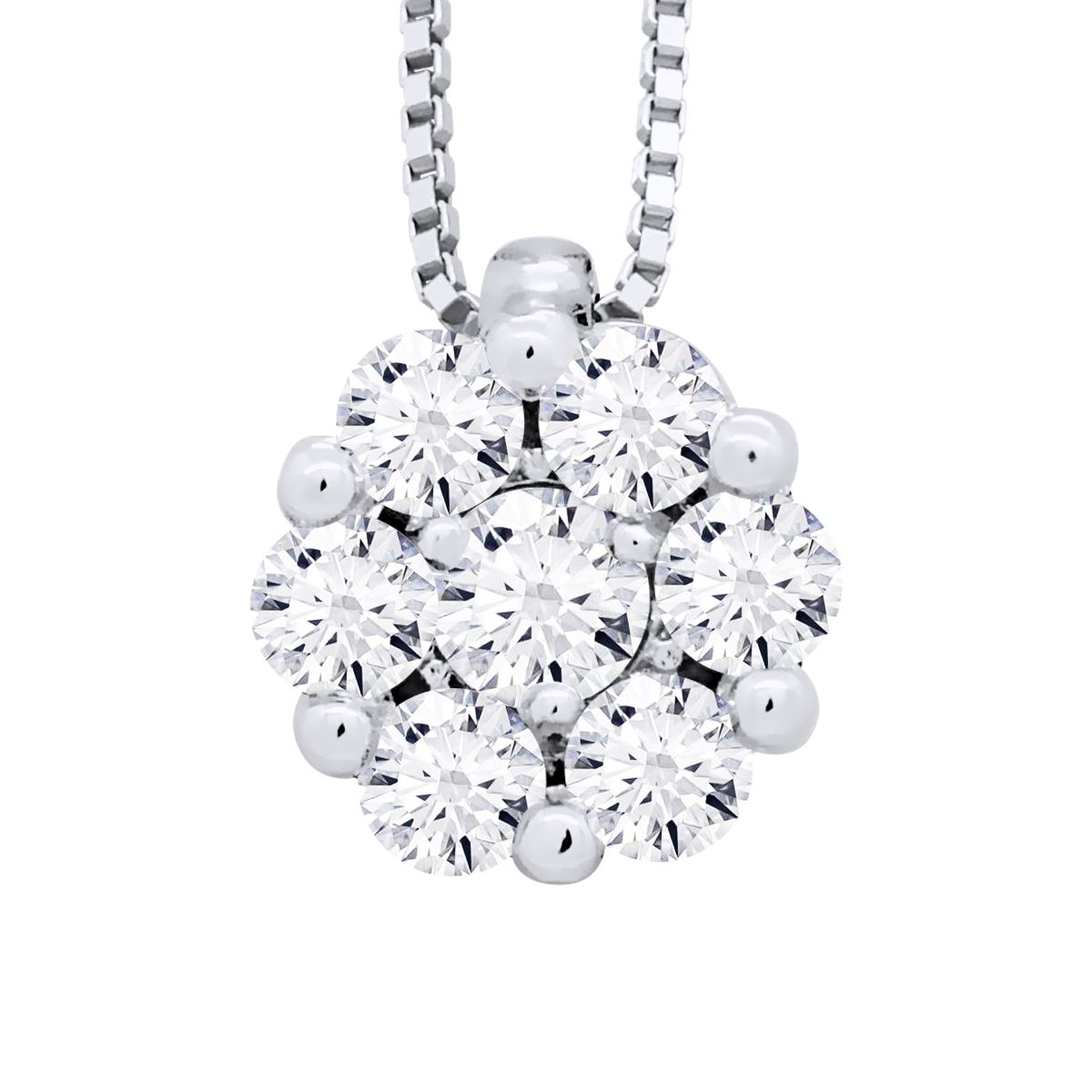 Funkelnde Diamant-Cluster-Halskette