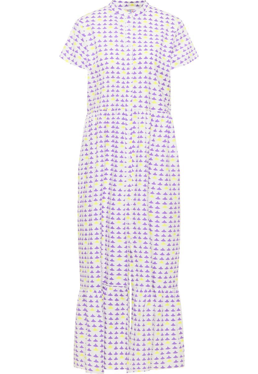 Gemustertes Maxi-Stufenkleid