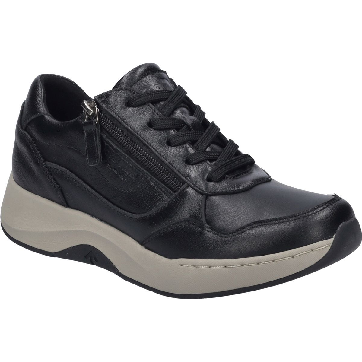 Leder-Sneaker mit seitlichem Reißverschluss