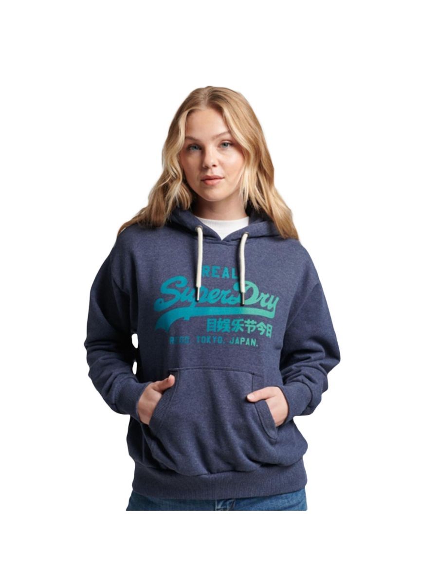 Vintage-Logo-Hoodie mit Kängurutasche