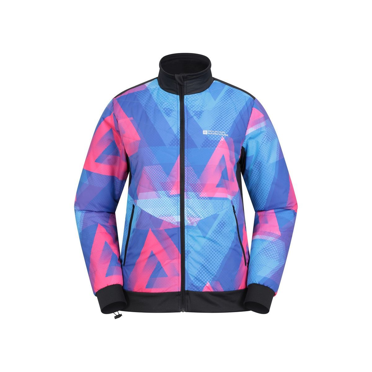 Wattierte Radsportjacke mit geometrischem Print