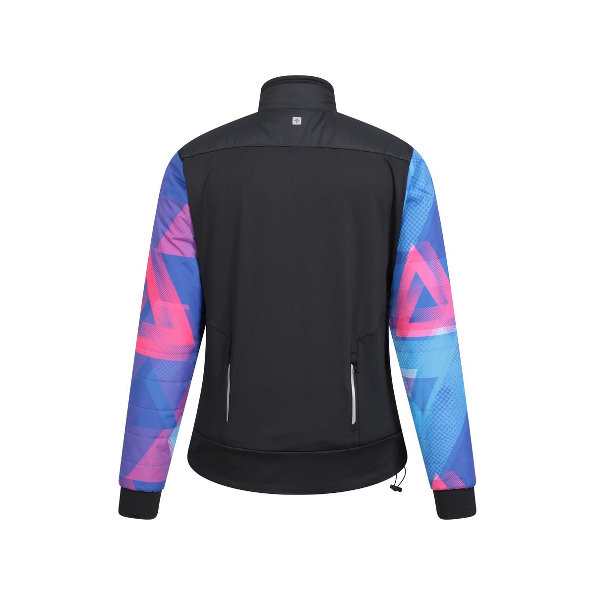 Wattierte Radsportjacke mit geometrischem Print