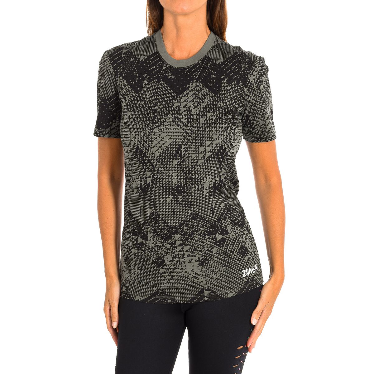Sport-T-Shirt mit geometrischem Print