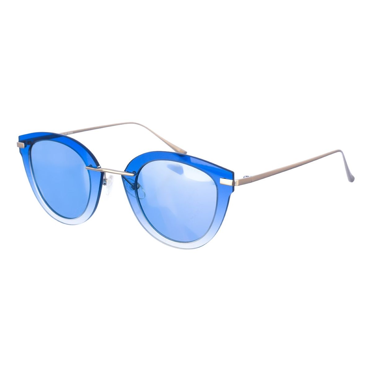 Ovale Sonnenbrille mit blauen Gläsern