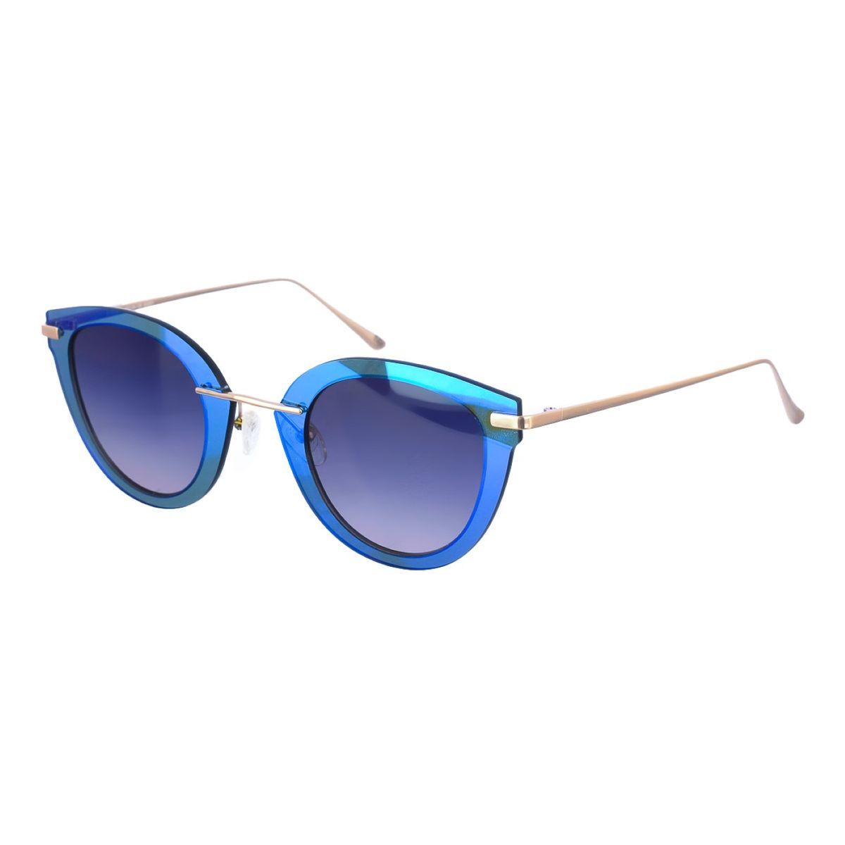 Ovale Sonnenbrille mit blauen Gläsern