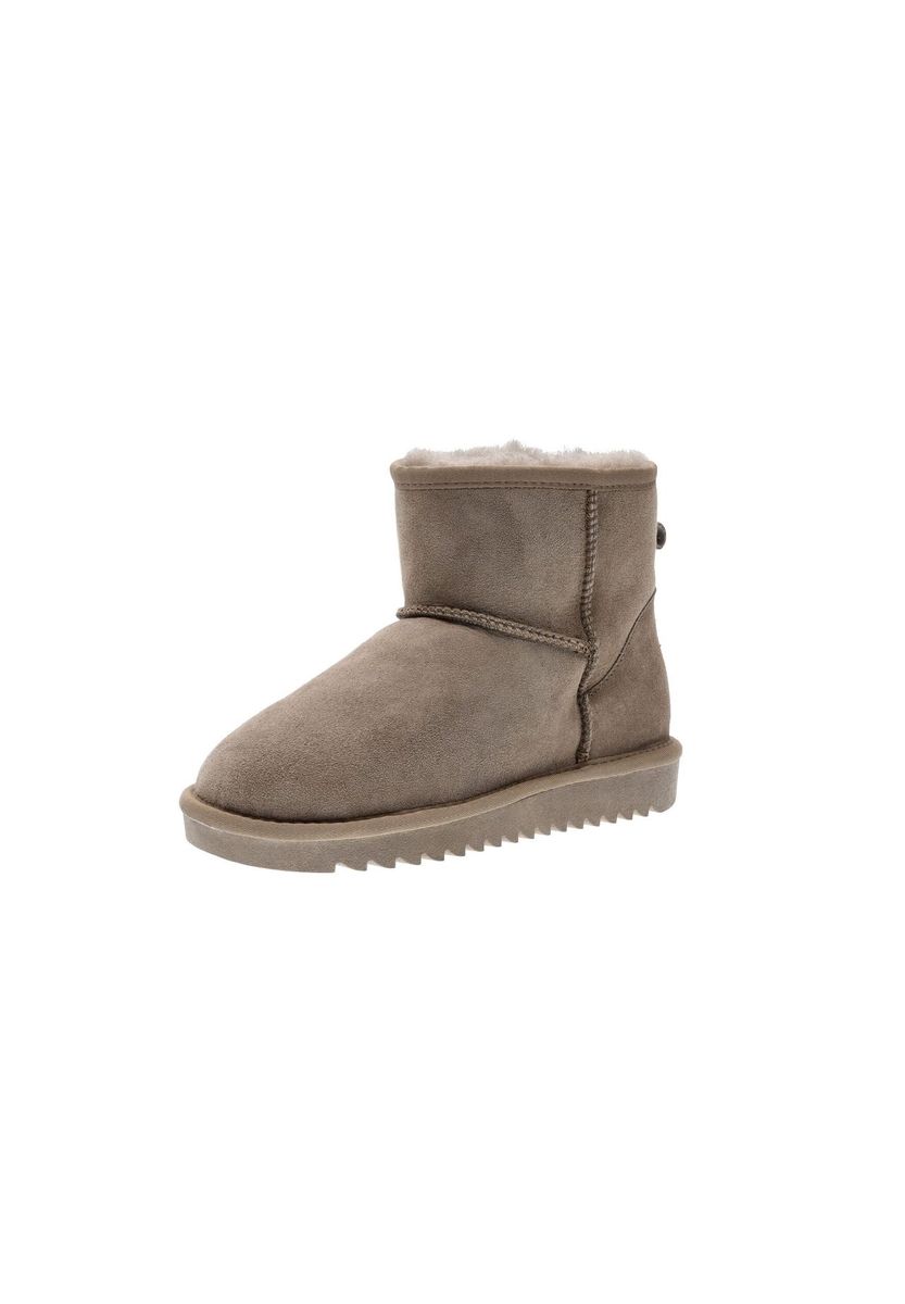 Gefütterte Winter-Stiefeletten mit Fellbesatz