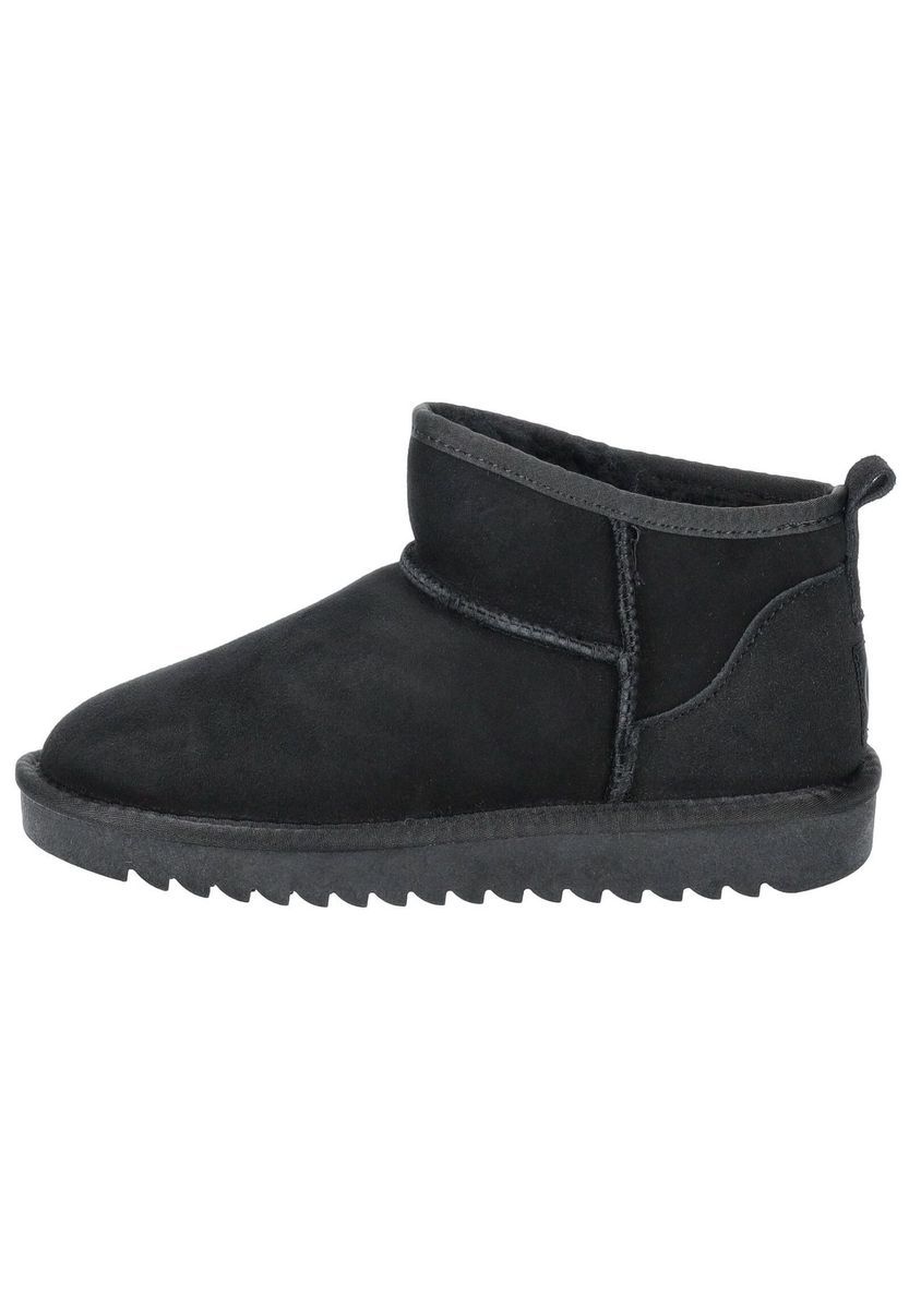 Gemütliche Veloursleder Mini-Boots mit Lammfell