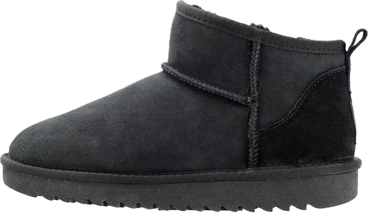 Gemütliche Veloursleder Mini-Boots mit Lammfell