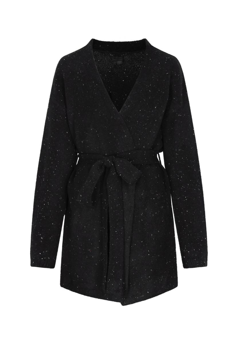 Strukturierte Zopfstrickjacke mit Taschen