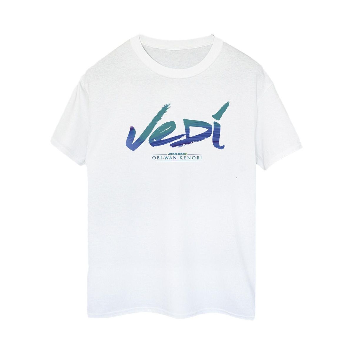Boyfriend-T-Shirt mit Jedi-Schriftzug