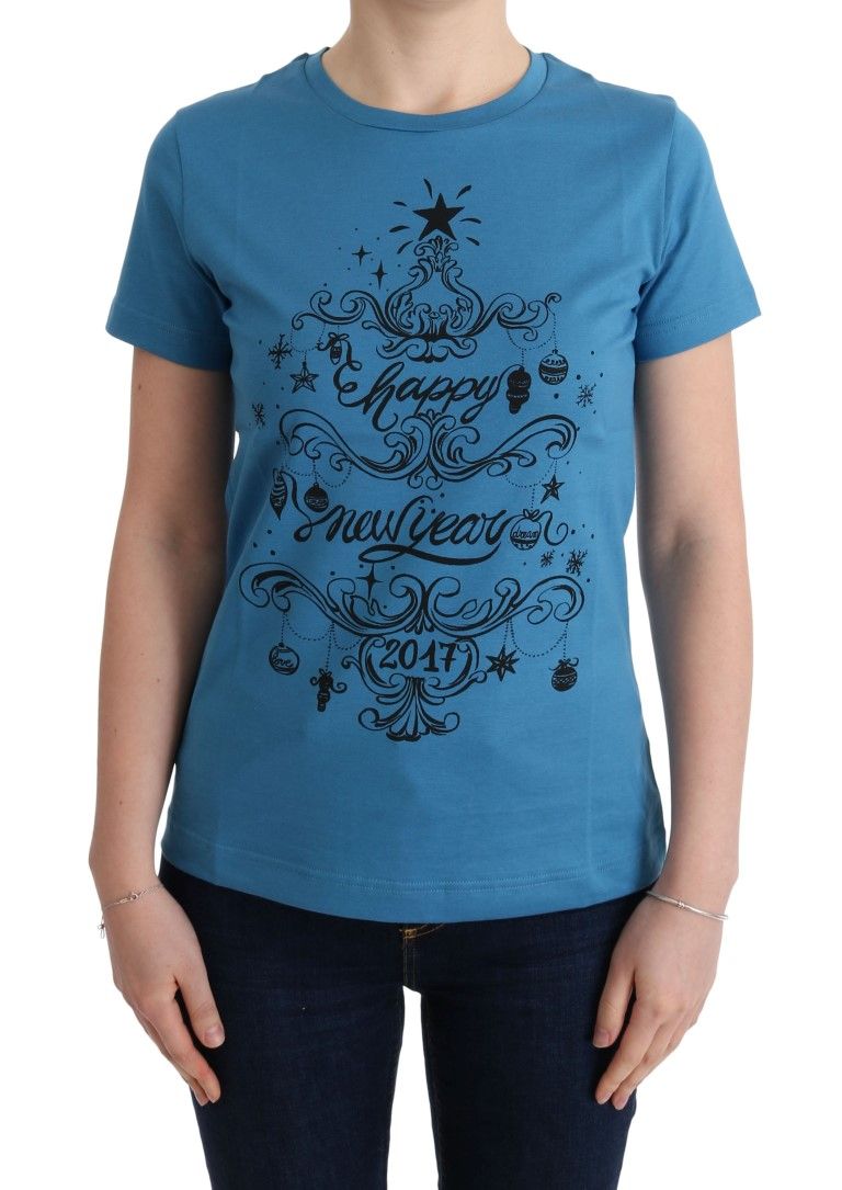 T-Shirt mit Grafik-Neujahrsmotiv