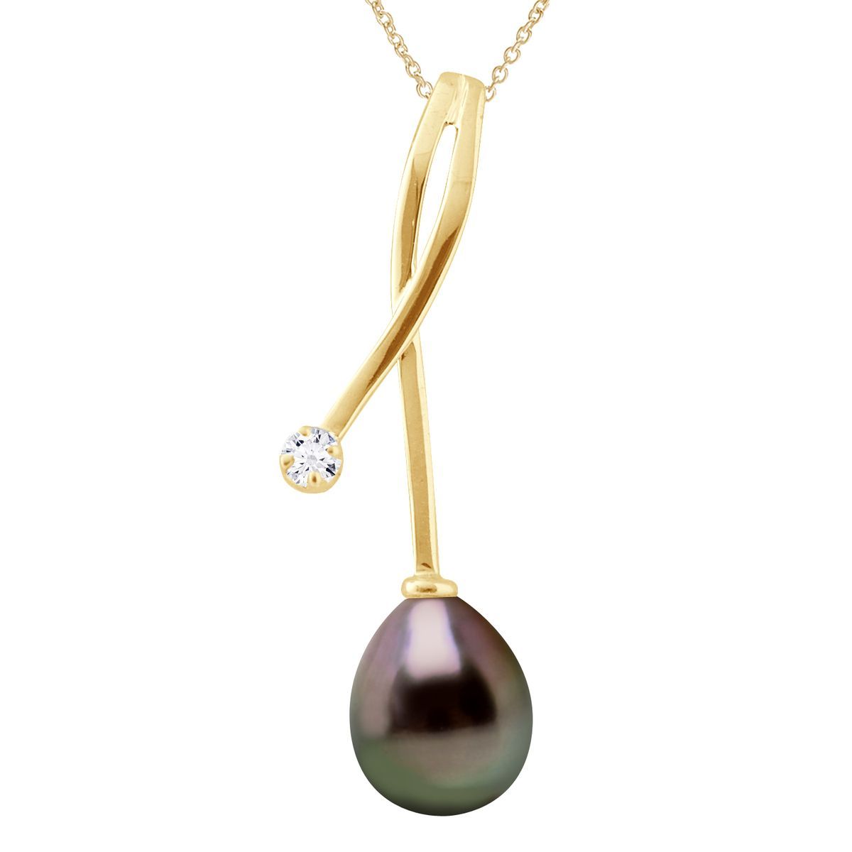 Halskette mit Tahitiperle und Diamant