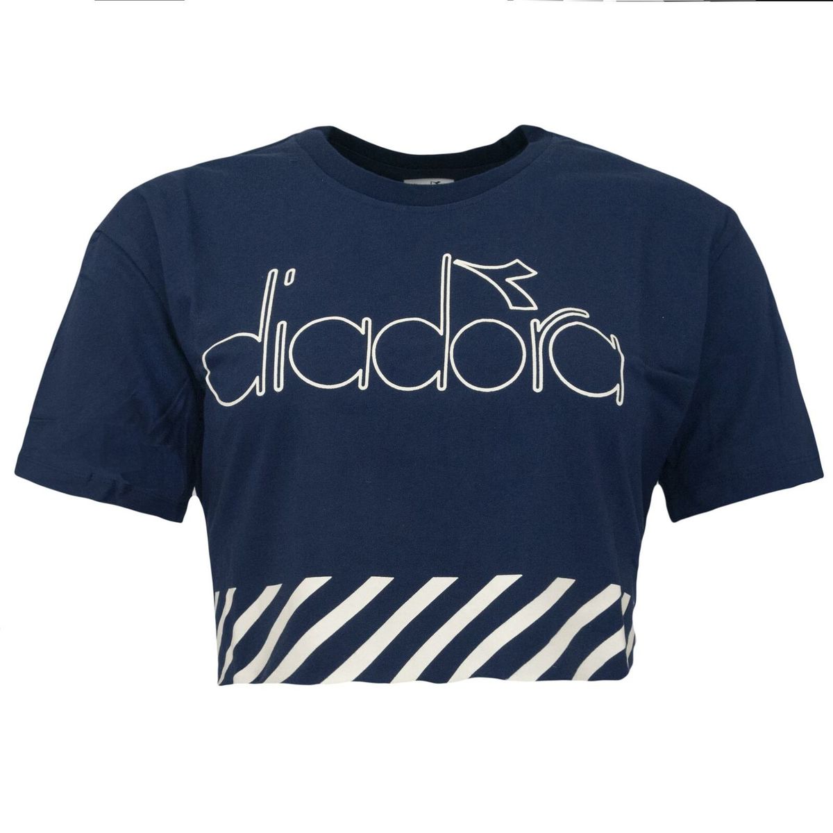 Kurzes T-Shirt mit Logo-Print