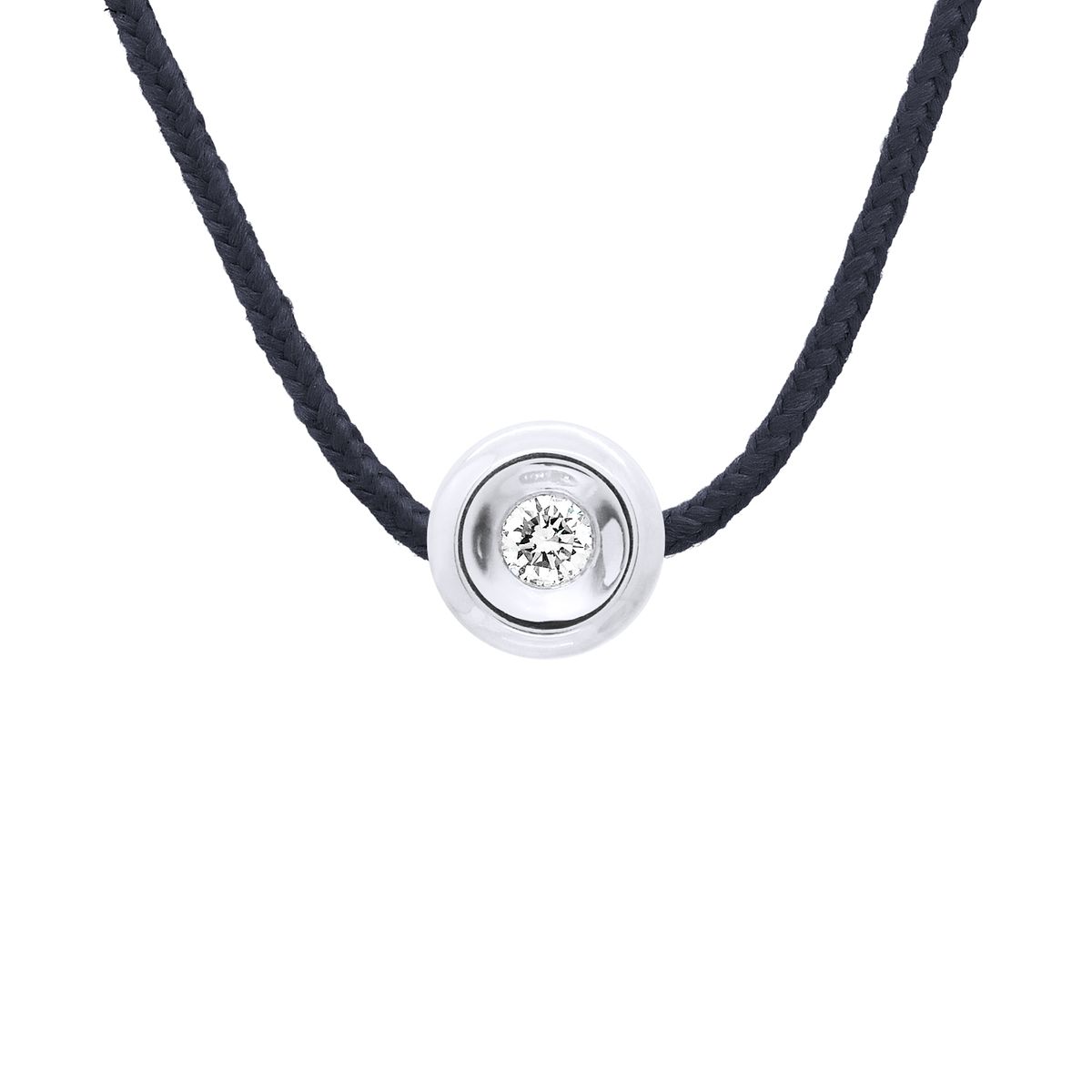 Minimalistische Diamant-Solitär-Kordelkette