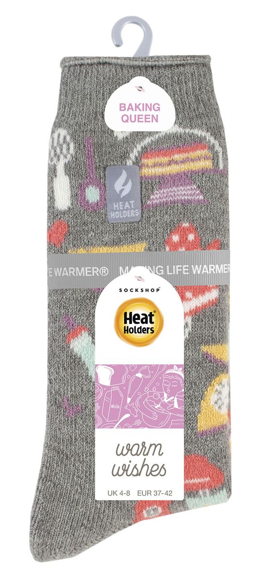 Thermosocken mit Back-Motiven
